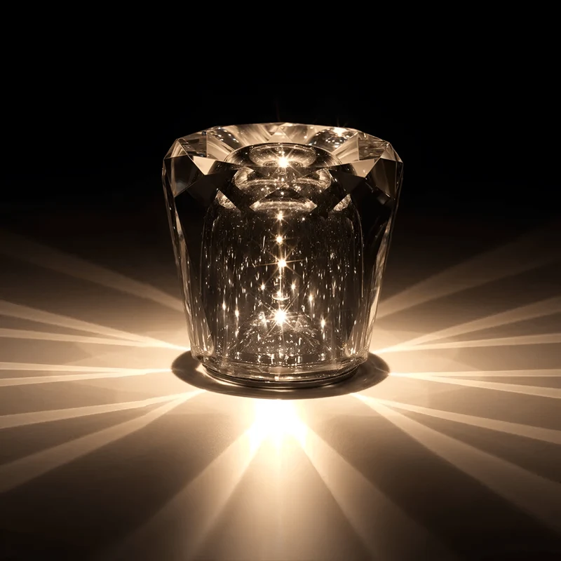 Trådløs LED Krystal Bordlampe - Elegant og Kabel-fri Belysning