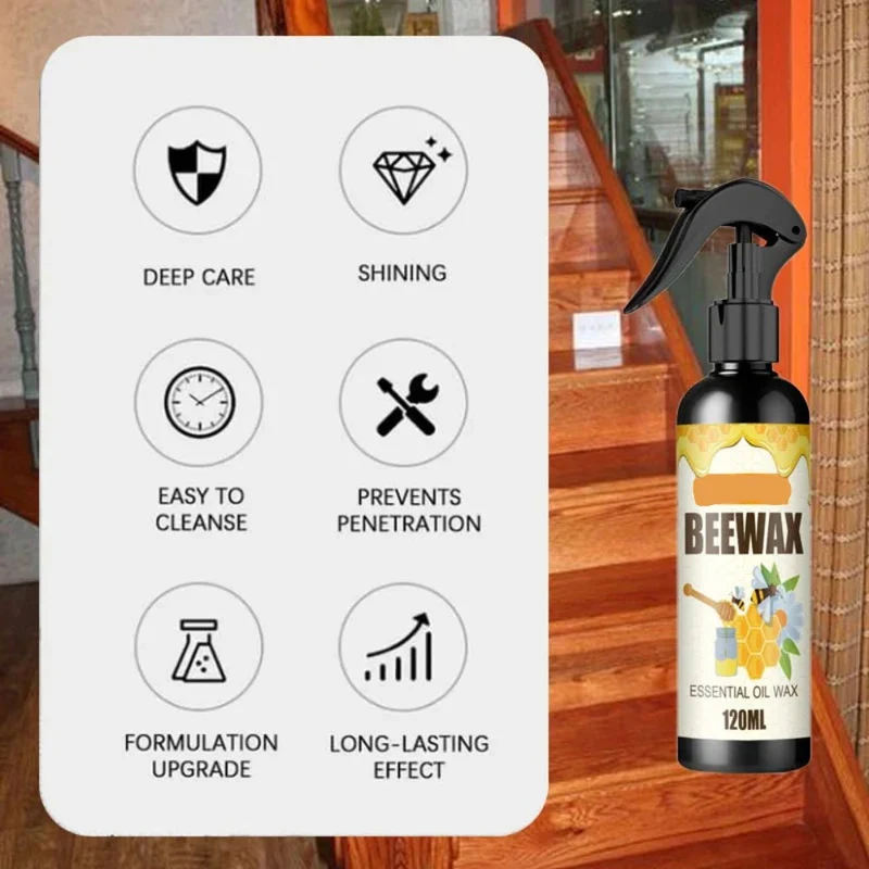 Naturlig Bivoks Møbelpolish Spray - Glans og Beskyttelse