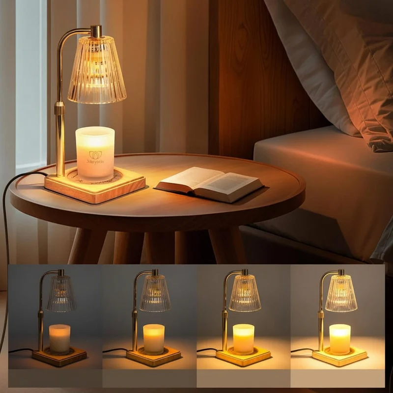 Elektrisk Duftlampe med Justerbart Lys og Sikker Voksopvarmning