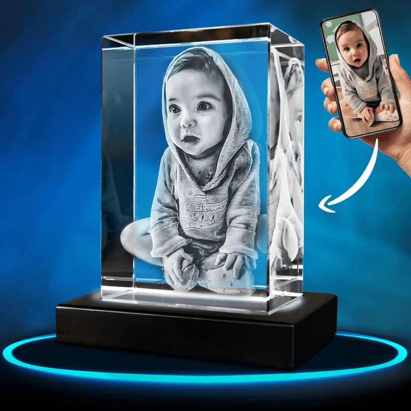 Personlig Krystalfoto Kunst: Evigvarende Mindegave i 2D/3D