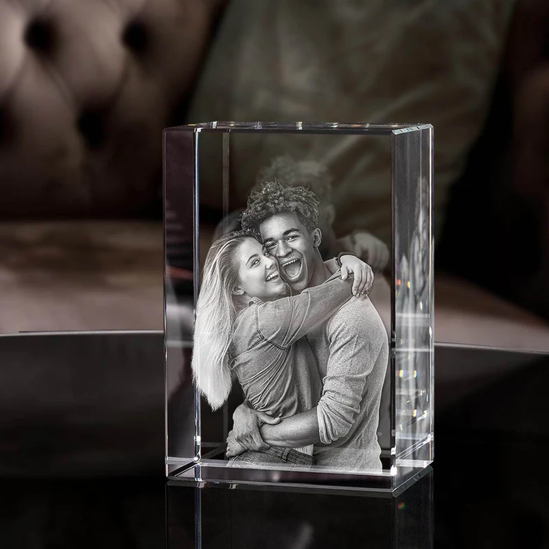 Personlig Krystalfoto Kunst: Evigvarende Mindegave i 2D/3D