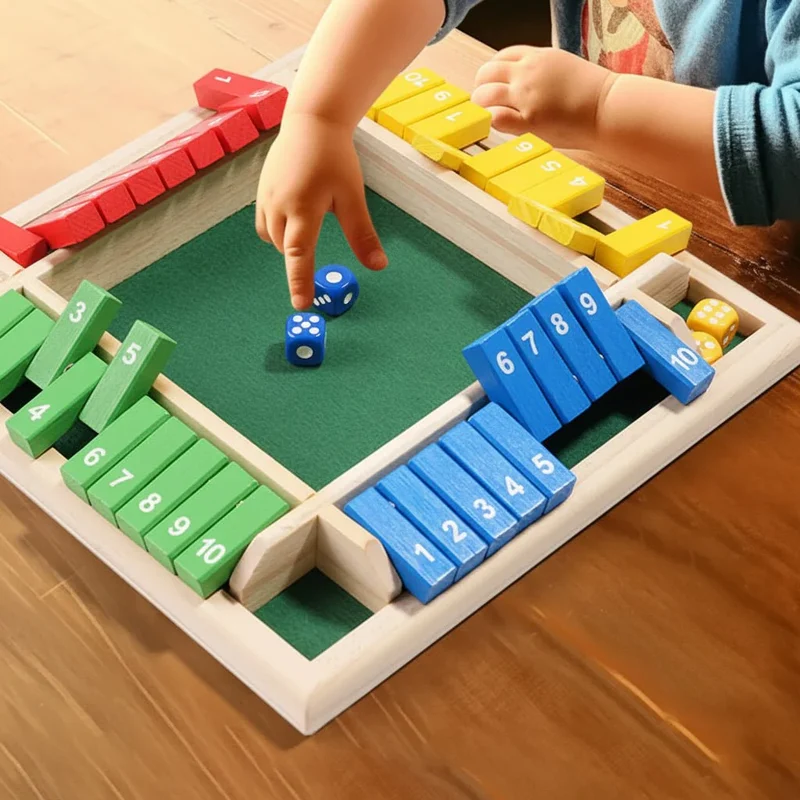 Træspil Shut The Box – Sjovt Matematikspil for Hele Familien