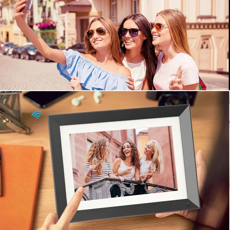 Smart Digital Fotoramme med WiFi og HD Touch Skærm