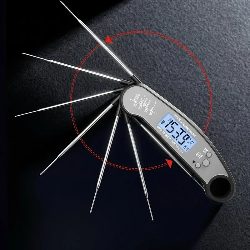 Vandtæt Digital Madtermometer med Hurtig LCD Læsning