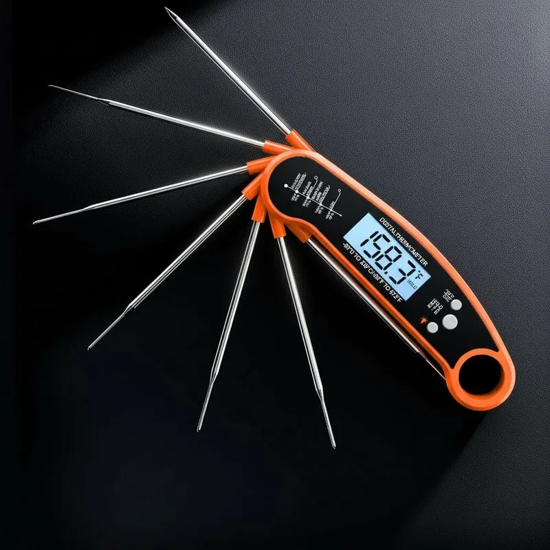Vandtæt Digital Madtermometer med Hurtig LCD Læsning