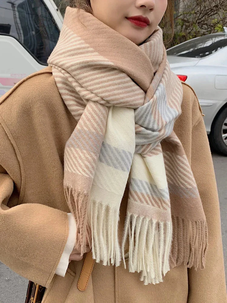 Varmt Pashmina-tørklæde med Vintage-mønster til kvinder