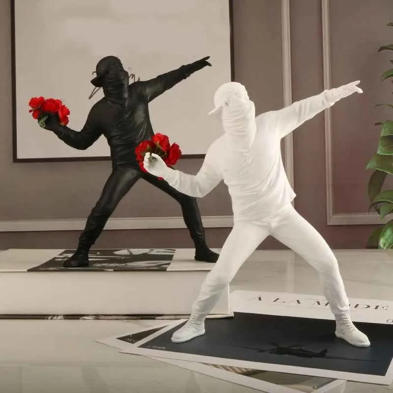 Elegant Vægkunst i Kunstharpiks med Blomstermotiv til Hjemmet