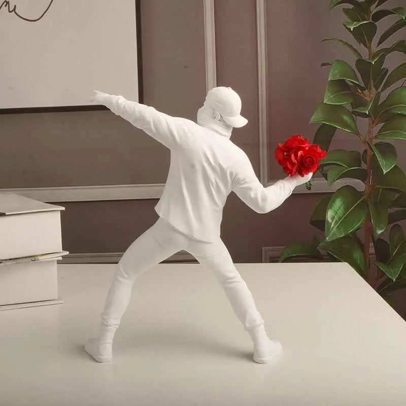Elegant Vægkunst i Kunstharpiks med Blomstermotiv til Hjemmet