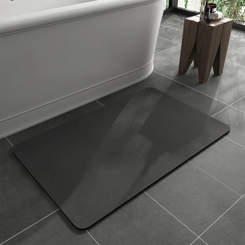 Skridsikker diatom bademåtte 50x80 cm - Hurtigtørrende & Absorberende