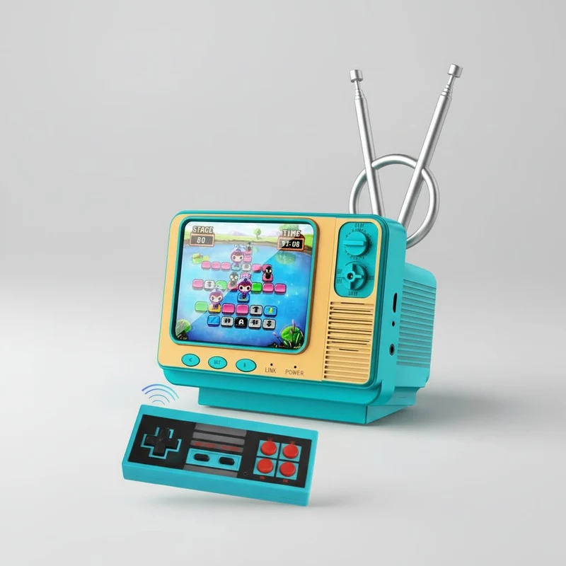 Trådløs 8-Bit Retro Spillekonsol Controller – Nostalgi & Frihed