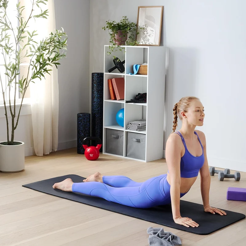 Ekstra Tykk Yogamåtte med Skridsikker Overflade til Hjemmetræning