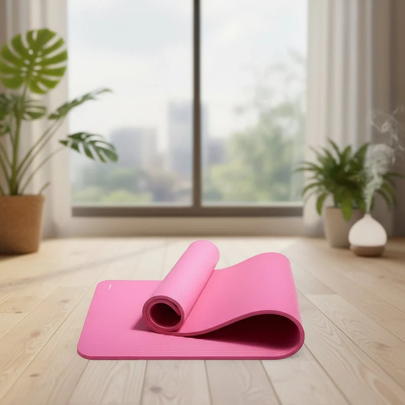 Ekstra Tykk Yogamåtte med Skridsikker Overflade til Hjemmetræning