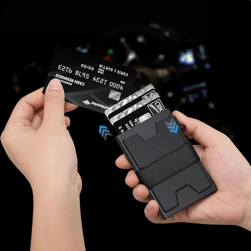 Elegant RFID-kortholder i aluminium - Beskyt dine data