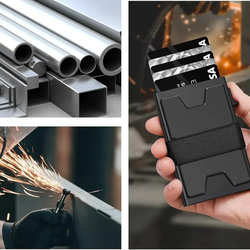 Elegant RFID-kortholder i aluminium - Beskyt dine data