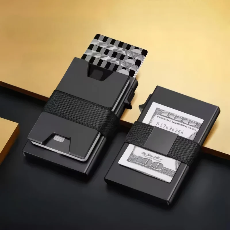 Elegant RFID-kortholder i aluminium - Beskyt dine data