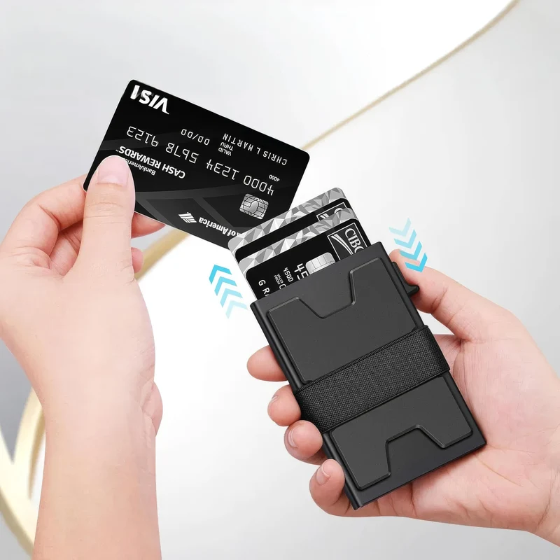 Elegant RFID-kortholder i aluminium - Beskyt dine data