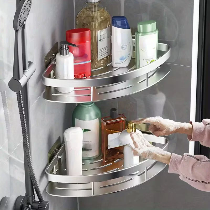 Elegant Duschhylde i Aluminium – Nem montering uden boring