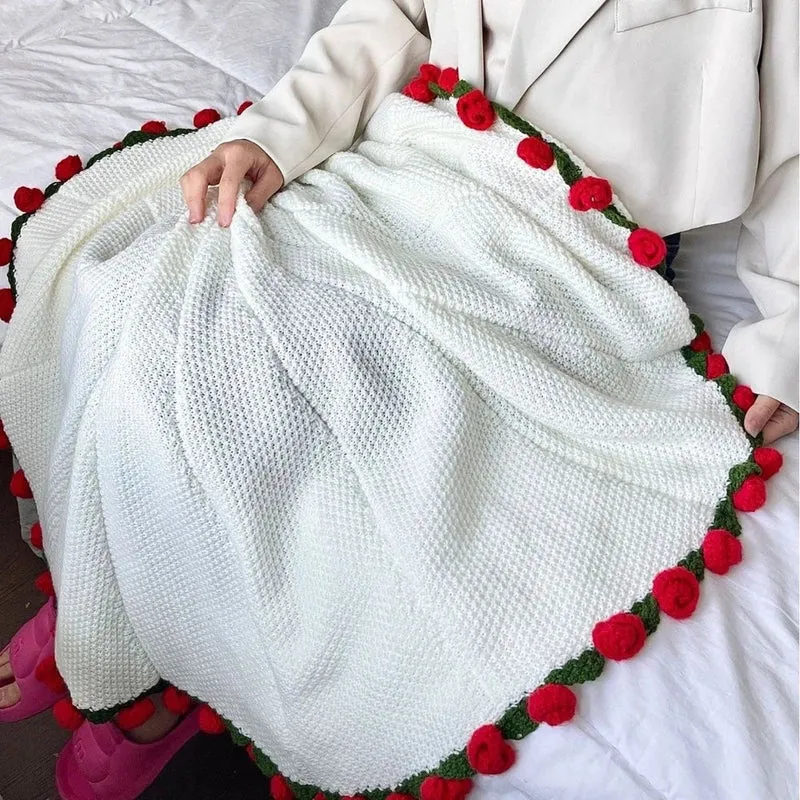 Luksuriøst 3D Rosen Tæppe – Forvandl Dit Rum Elegant