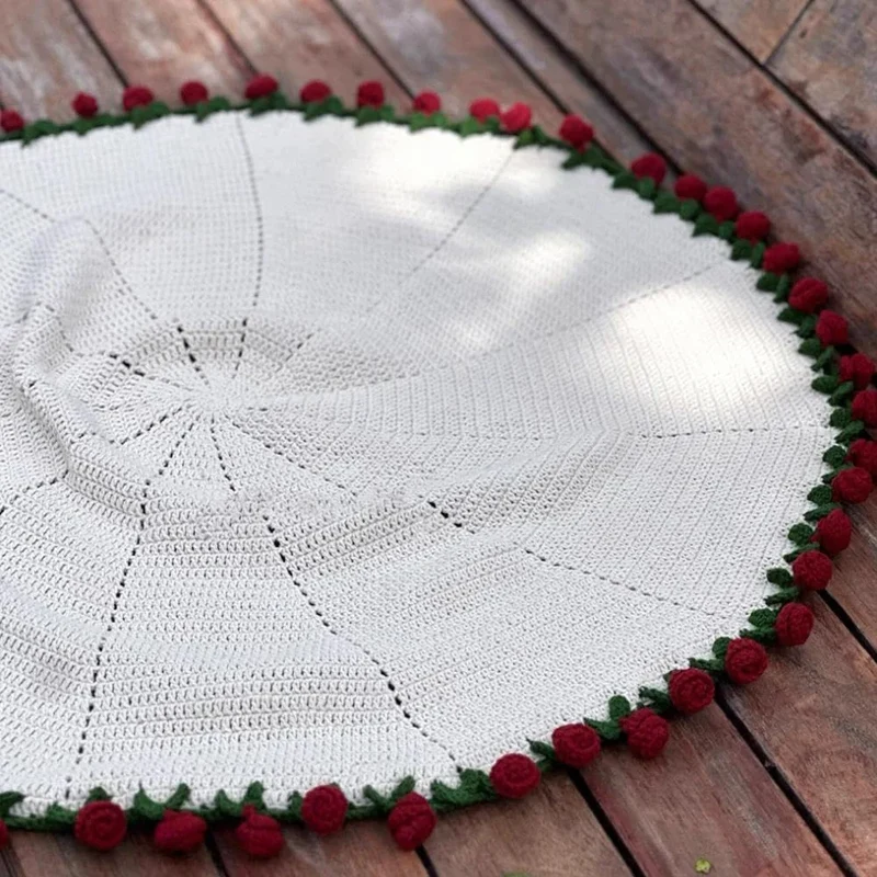 Luksuriøst 3D Rosen Tæppe – Forvandl Dit Rum Elegant