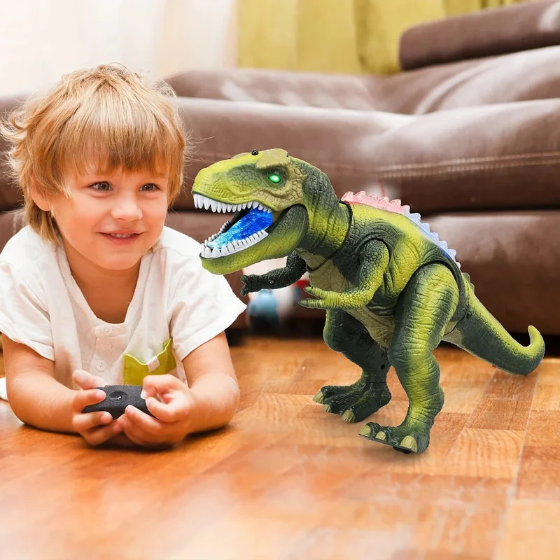 Fjernstyret Dinosaurlegetøj med Lyd og LED Lys til Børn