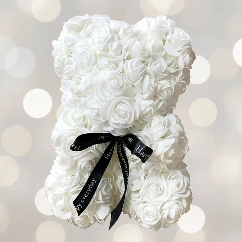 Romantisk Rosebamse med Unik Blomsterdesign til Gaver
