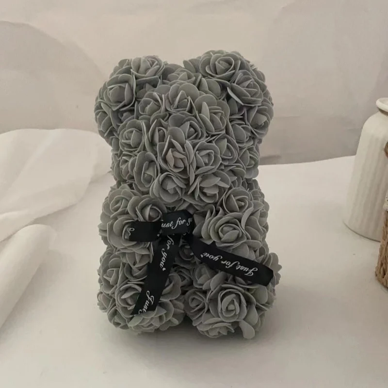 Romantisk Rosebamse med Unik Blomsterdesign til Gaver