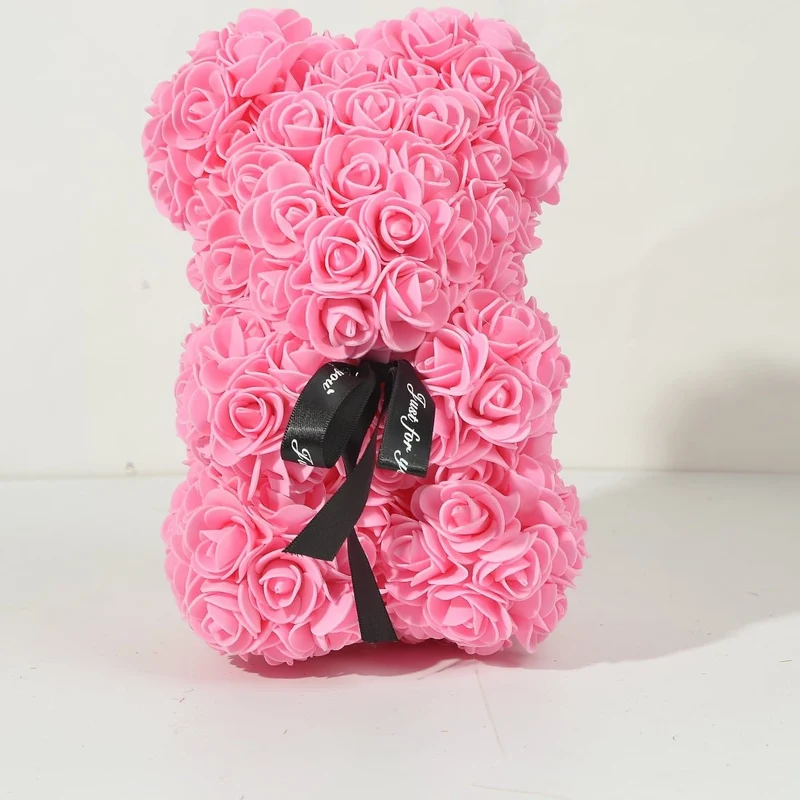 Romantisk Rosebamse med Unik Blomsterdesign til Gaver