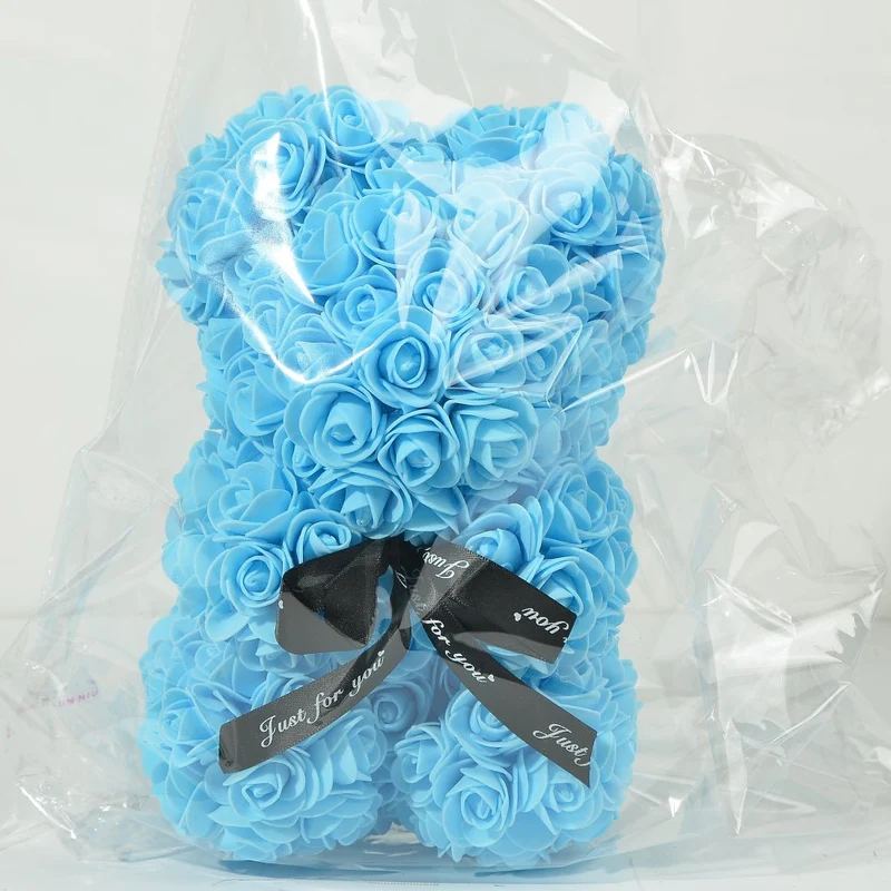 Romantisk Rosebamse med Unik Blomsterdesign til Gaver