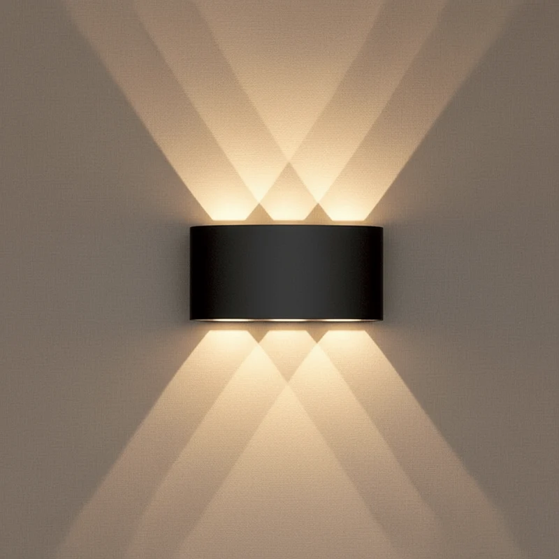 Moderne LED Udendørs Væglampe med Klar og Effektiv Belysning