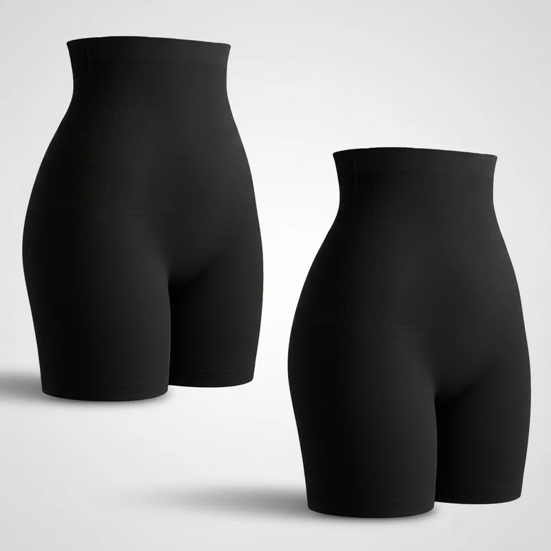 Komfortable Shapewear Shorts med Taljekontrol og Glat Finish