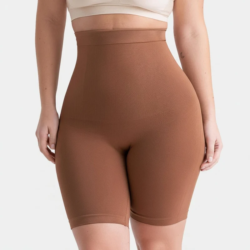 Komfortable Shapewear Shorts med Taljekontrol og Glat Finish