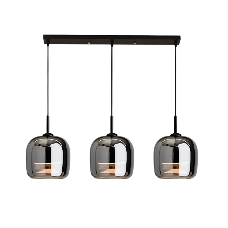 Elegant Sort Glaspendel – Skandinavisk Design til Dit Hjem