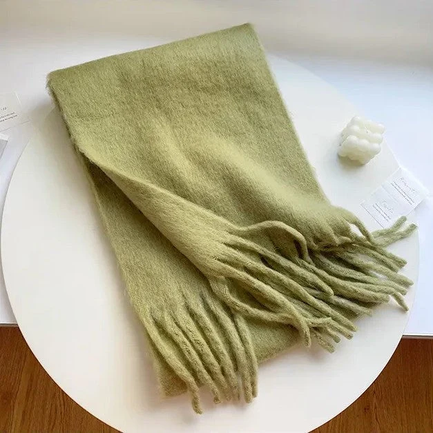 Elegant og Varm Damesjal i Blødt Polyester - 10 Trendfarver