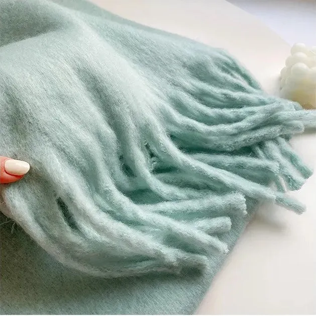 Elegant og Varm Damesjal i Blødt Polyester - 10 Trendfarver