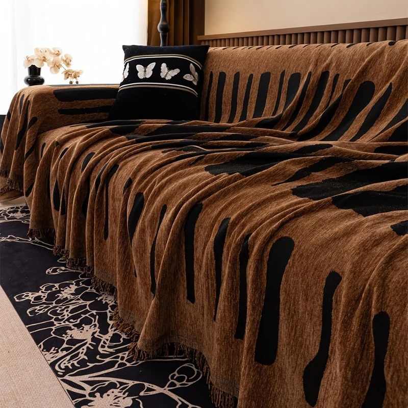 Chenille Sofaovertræk med tribal design og komfort
