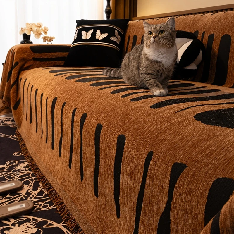 Chenille Sofaovertræk med tribal design og komfort