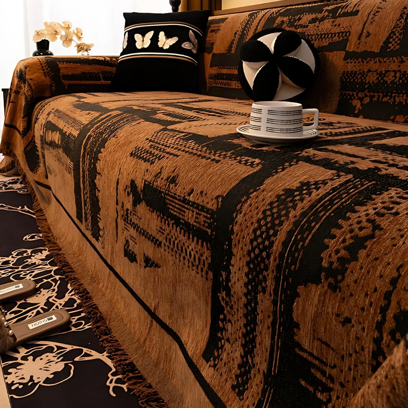 Chenille Sofaovertræk med tribal design og komfort