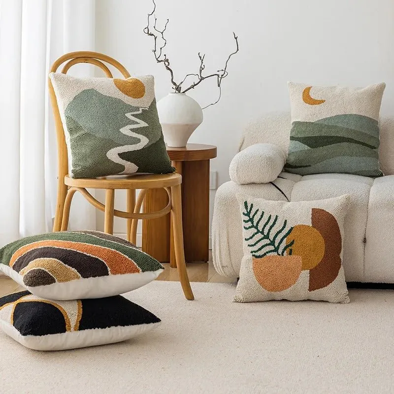Elegant pudebetræk med geometrisk design til moderne hjem