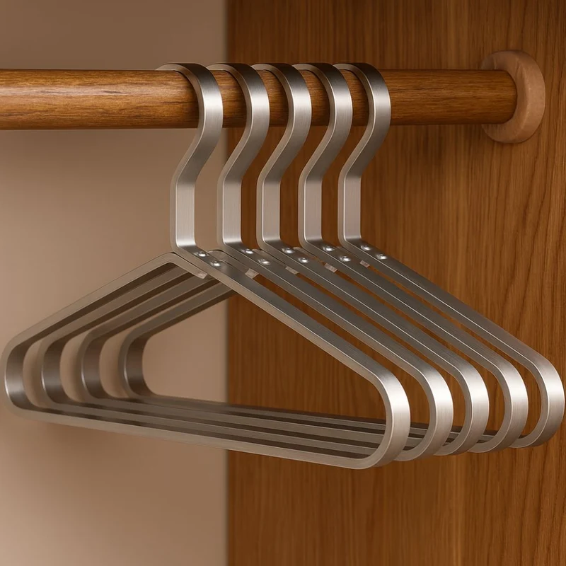 Slanke Aluminium Bøjler - Rummelig og Rutsjesikre (4 stk.)