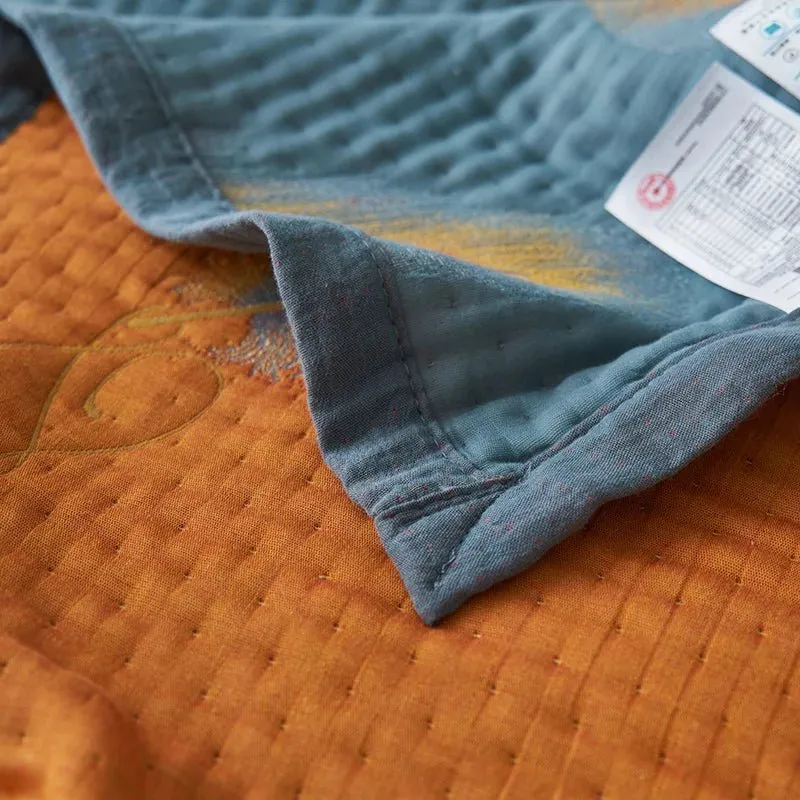 Retro Tæppe i Åndbar Bomuld - Stilfuld Komfort til Hjemmet