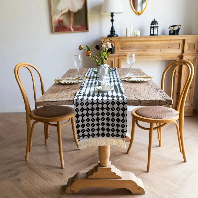 Retro Ternet Bordløber - Stilfuld og Nem at Rengøre