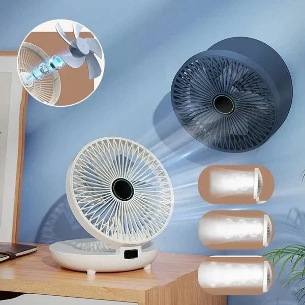 Elegant Vægventilator med Stille Drift og Justerbare Hastigheder