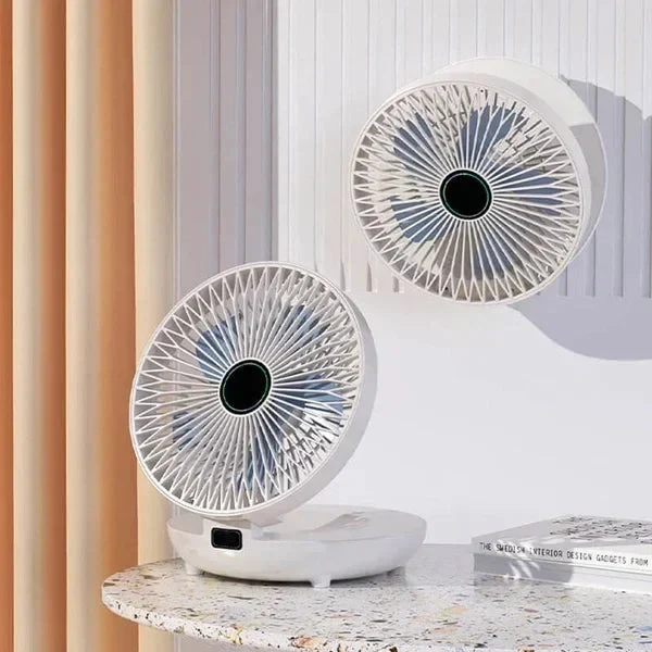Elegant Vægventilator med Stille Drift og Justerbare Hastigheder