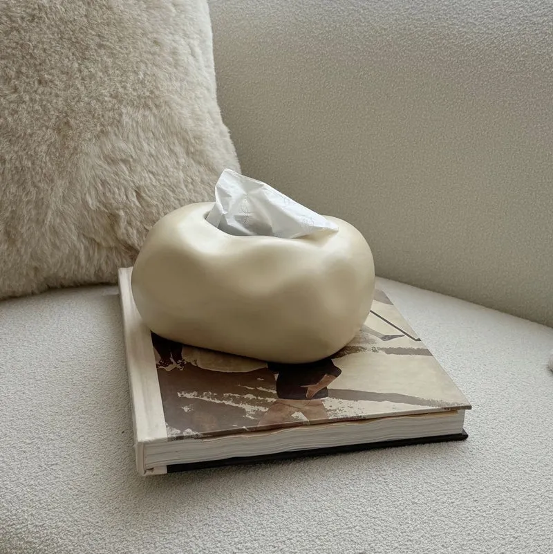 Elegante Kleenex-boks i keramikformet sky-design