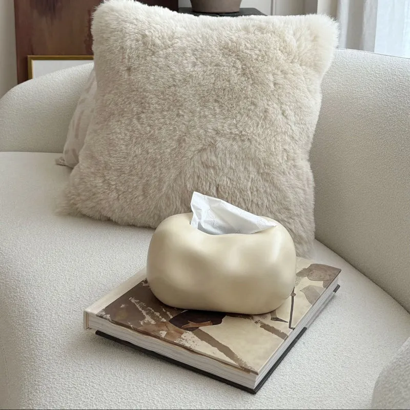 Elegante Kleenex-boks i keramikformet sky-design
