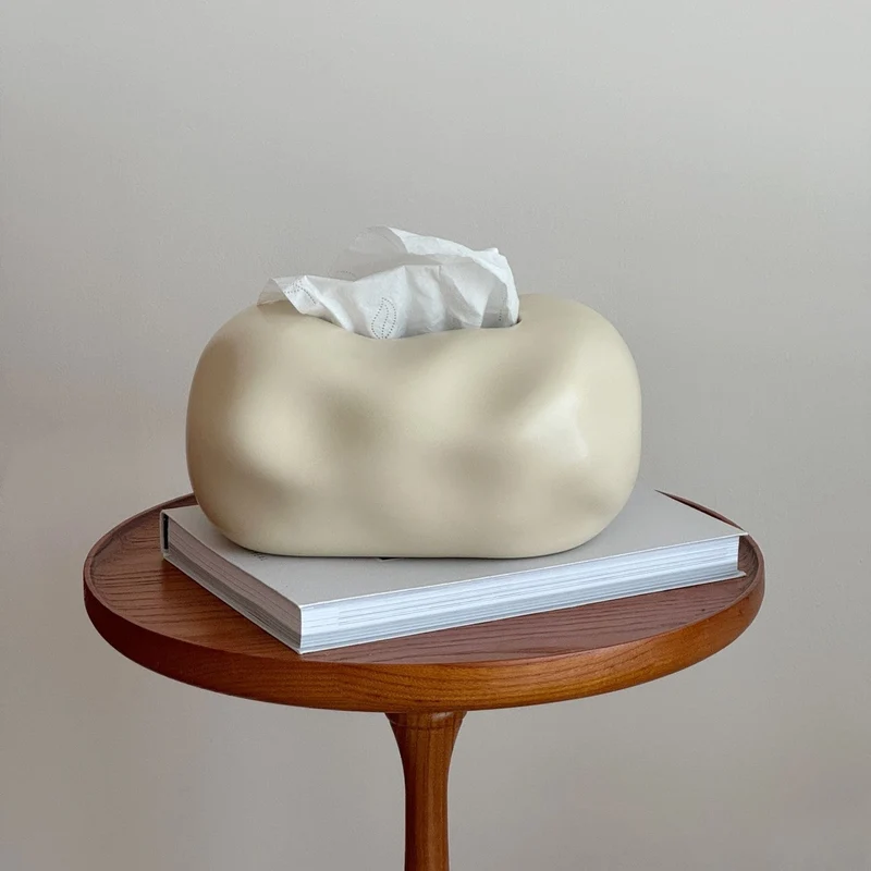 Elegante Kleenex-boks i keramikformet sky-design