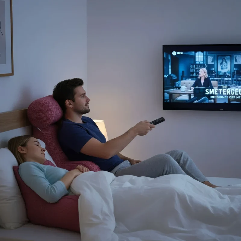 Ergonomisk Læsepude med Sidelomme – Komfort i Sengen