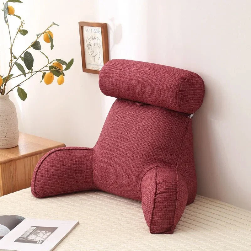 Ergonomisk Læsepude med Sidelomme – Komfort i Sengen