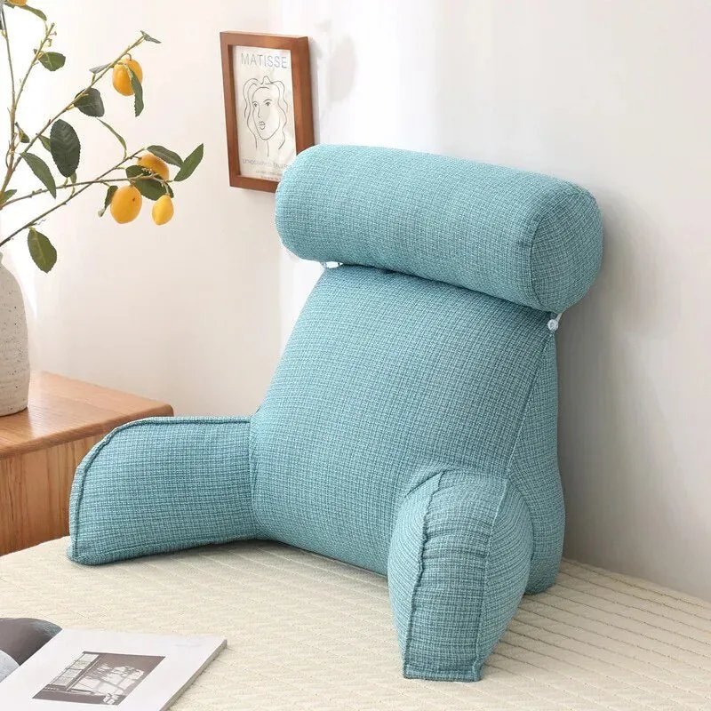 Ergonomisk Læsepude med Sidelomme – Komfort i Sengen