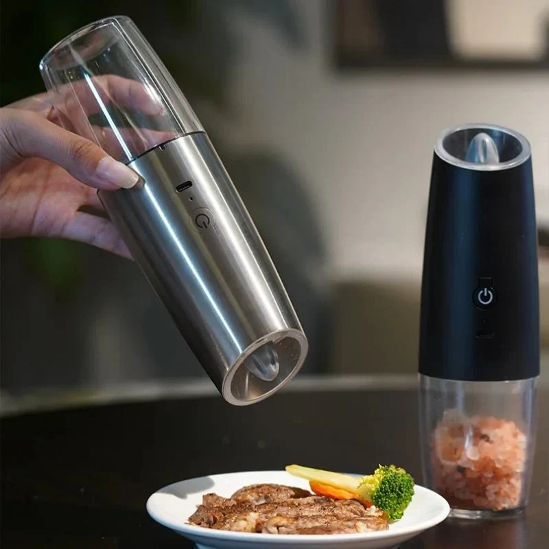 Elektrisk Salt- og Peberkværn med Justerbar Grovhed, USB-opladning